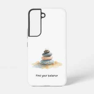 Pebble Stones Find Your Balance  Samsung Galaxy Case