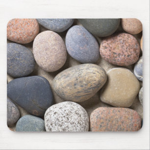 Pebble Stones On Sand For Background Mouse Mat