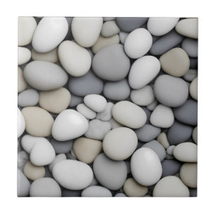Pebble Texture Flat Fake Grey Stone Illusion Tile