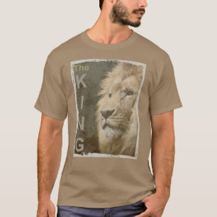 Pebble Trendy Modern Elegant Pop Art Lion Template T-Shirt