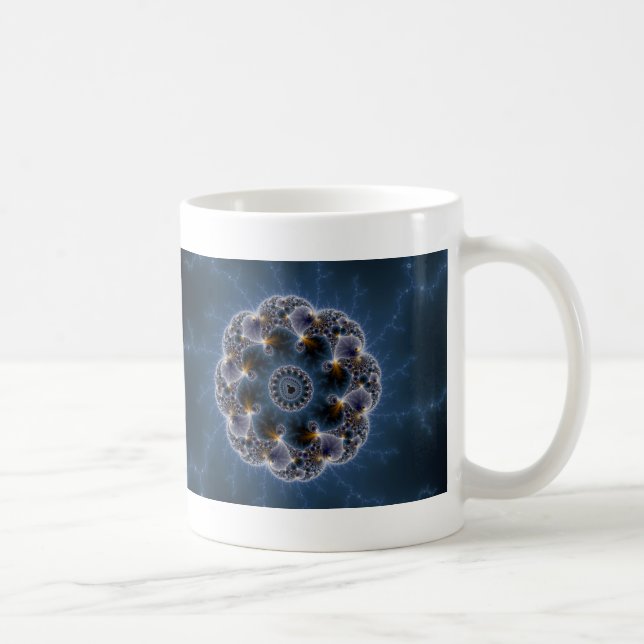 Pebbled Fractal Art Coffee Mug (Right)