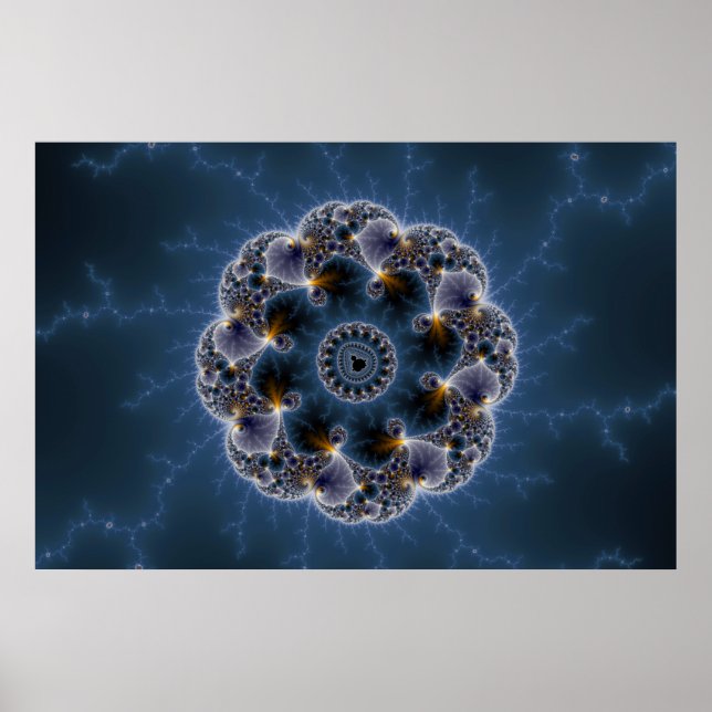 Pebbled Fractal Art Poster (Front)