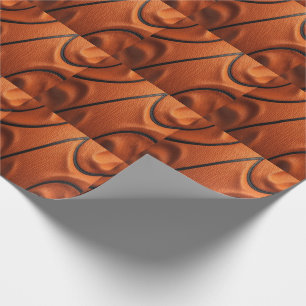 Pebbled Passion – Basketball Texture Macro Wrapping Paper