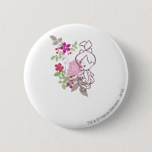 PEBBLES™ A Cutie In The Flowers 6 Cm Round Badge