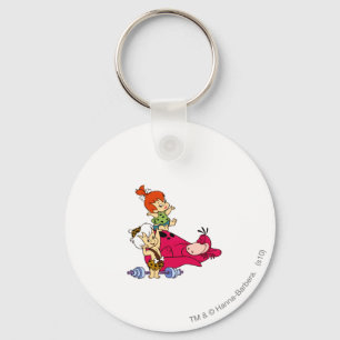 PEBBLES™ and Bam Bam  and Dino Playtime Key Ring