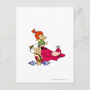 PEBBLES™ and Bam Bam  and Dino Playtime Postcard
