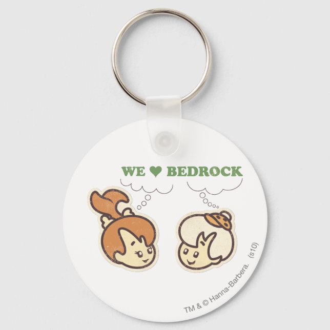 PEBBLES™ and Bam Bam Love Bedrock Key Ring (Front)