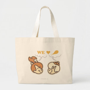 PEBBLES™ and Bam Bam Love Food Large Tote Bag