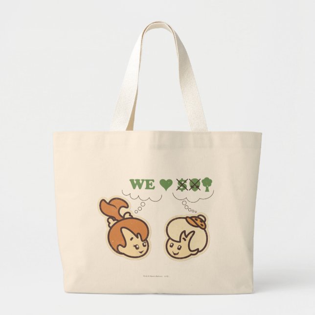 PEBBLES™ and Bam Bam Loves Nature Large Tote Bag (Front)