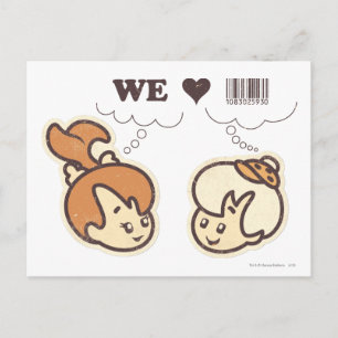Pebbles and Bam Bam We Love Postcard
