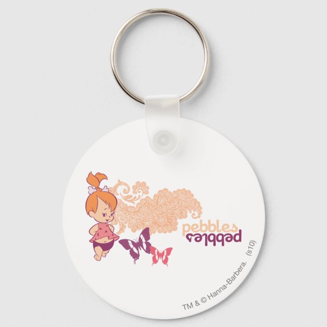 PEBBLES™ and Butterflies Key Ring (Front)