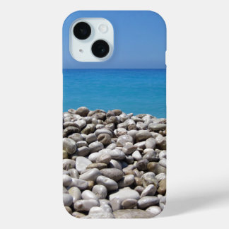 Pebbles and Sea iPhone 15 Case