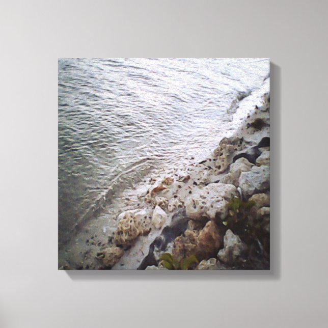 Pebbles At The Beach Canvas Print (Front)