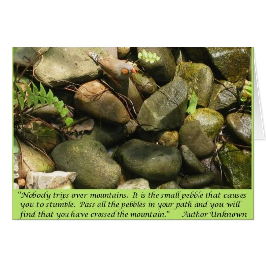 Pebbles, card, blank inside card