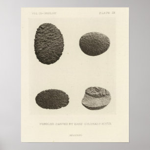 Pebbles carved by sand, Colorado River Poster
