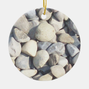 Pebbles Closeup Ceramic Tree Decoration