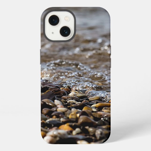 Pebbles, Coast, River iPhone Case (Back)