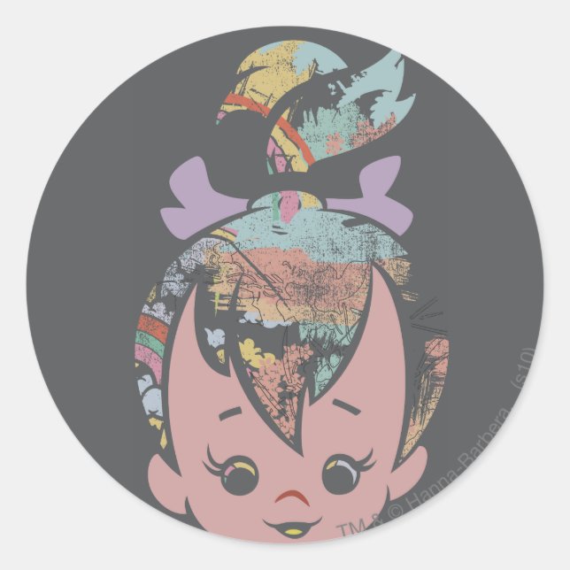 PEBBLES™ Color Collage Classic Round Sticker (Front)