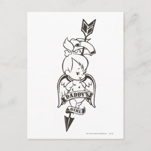 PEBBLES™ Daddy's Girl B&W Postcard