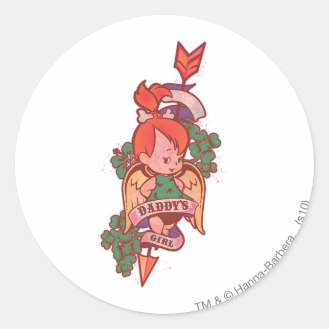 PEBBLES™ Daddy's Girl Classic Round Sticker (Front)