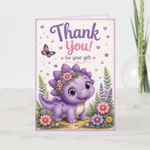 Pebbles' Dino-Mite 2nd Birthday Thank You Card