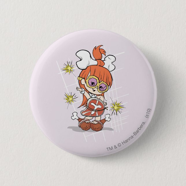 PEBBLES™ Goes Gaga 6 Cm Round Badge (Front)