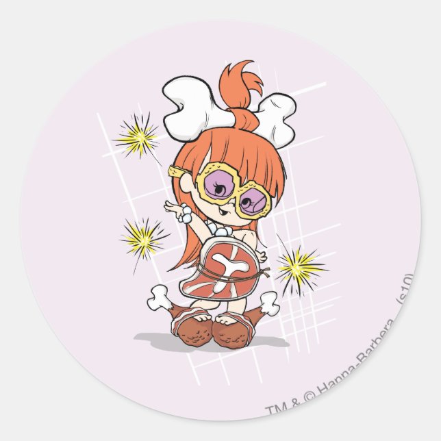 PEBBLES™ Goes Gaga Classic Round Sticker (Front)