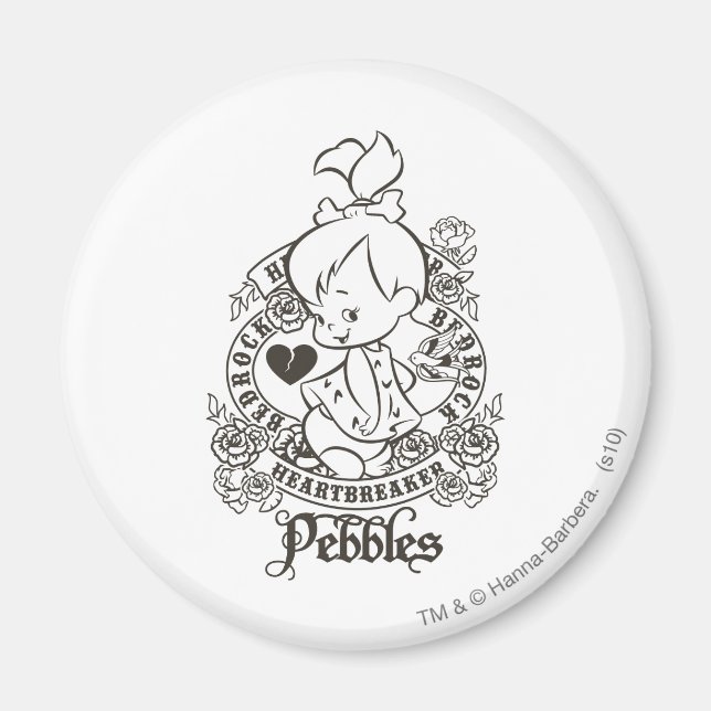 PEBBLES™ Heartbreaker B&W Magnet (Front)
