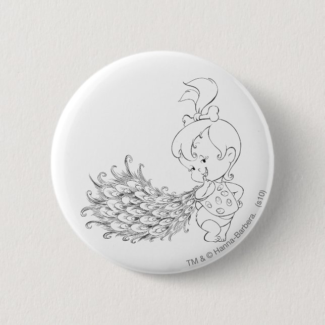 PEBBLES™ In Peacock 6 Cm Round Badge (Front)