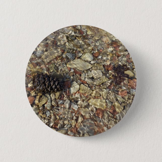 Pebbles in Taylor Creek Nature Photography 6 Cm Round Badge (Front)