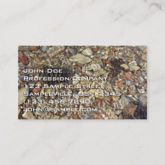 Pebbles in Taylor Creek Nature Photography Business Card