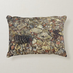Pebbles in Taylor Creek Nature Photography Decorative Cushion
