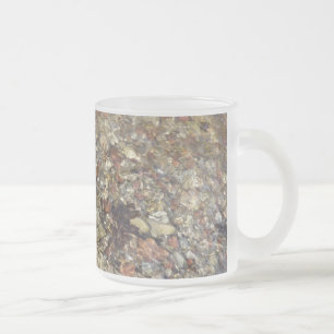 Pebbles in Taylor Creek Nature Photography Frosted Glass Coffee Mug