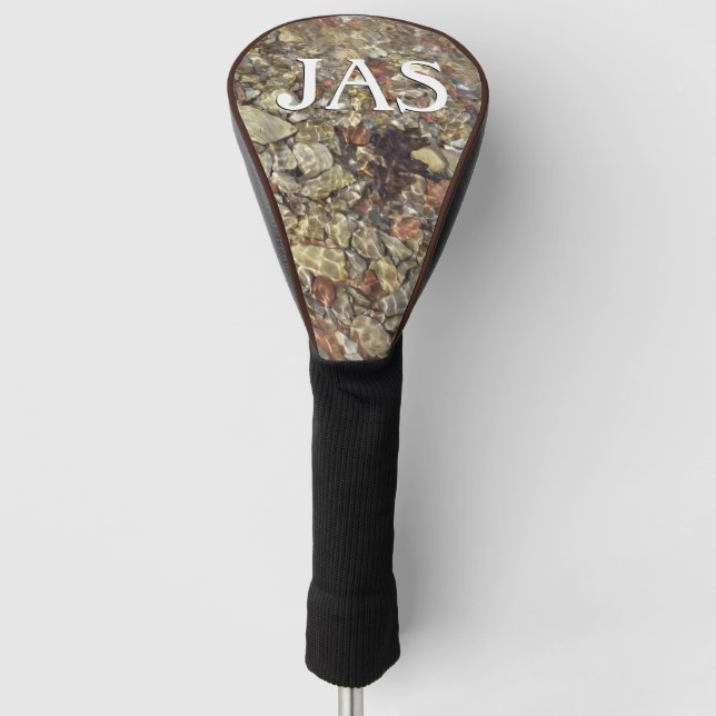 Pebbles in Taylor Creek Nature Photography Golf Head Cover (Front)