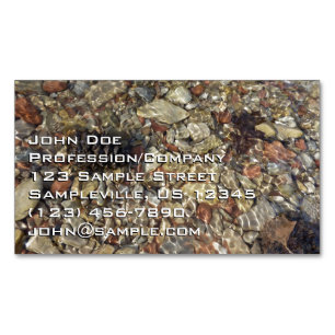 Pebbles in Taylor Creek Nature Photography Magnetic Business Card