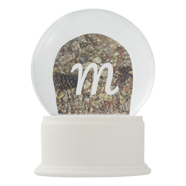 Pebbles in Taylor Creek Nature Photography Snow Globe (Front)
