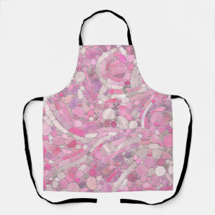 Pebbles Mosaic Art - Rose Blush Pink Apron