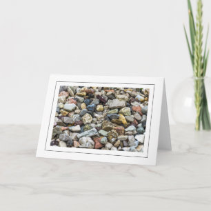 Pebbles on a beach greeting card