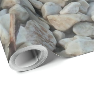 Pebbles on Beach Stone Photography Wrapping Paper