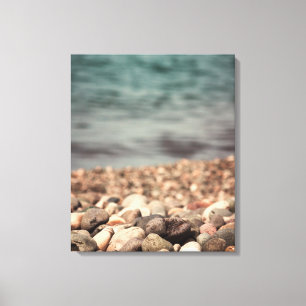 Pebbles on the beach canvas print