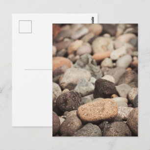 Pebbles on the beach postcard