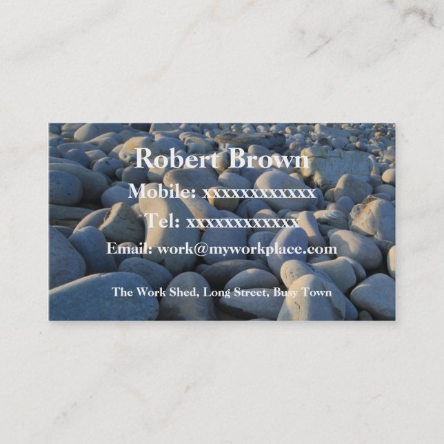 Pebbles on the Shore Business Card (Front)