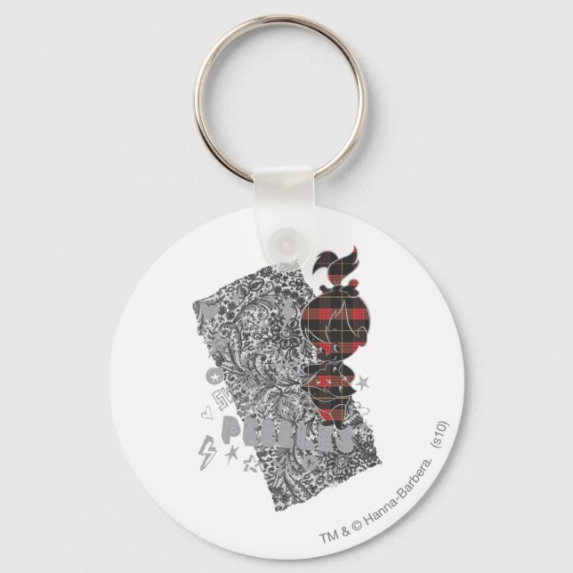 PEBBLES™ Punk Plaid Key Ring (Front)