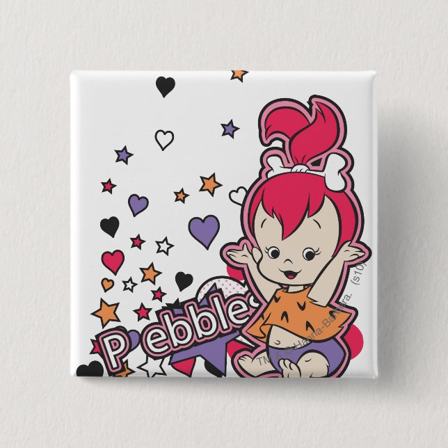 PEBBLES™ Purple Heart 15 Cm Square Badge (Front)