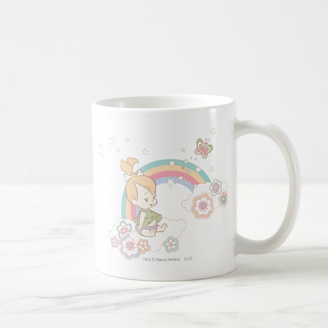 PEBBLES™ Rainbow and Flower Clouds Coffee Mug (Right)