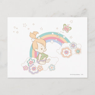 PEBBLES™ Rainbow and Flower Clouds Postcard