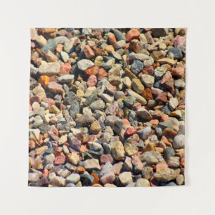 Pebbles rocks colourful texture tapestry