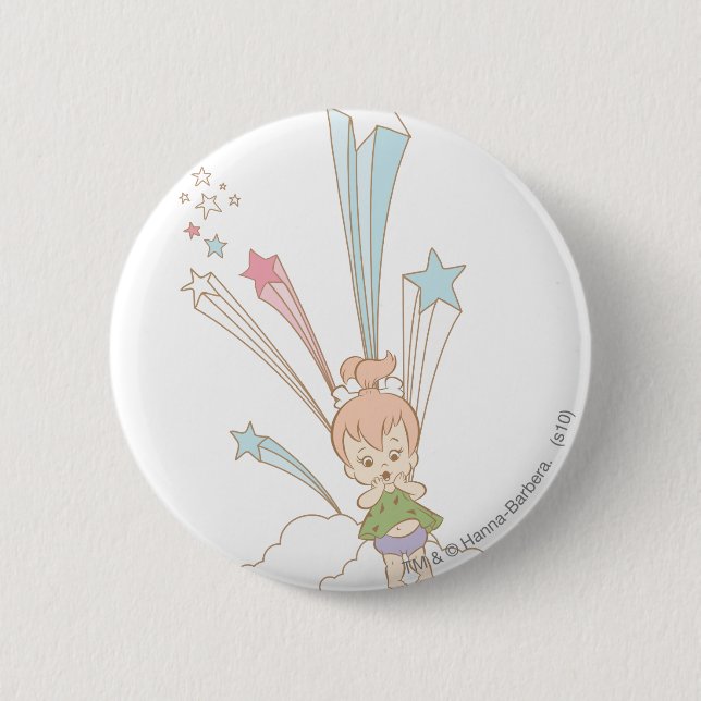 PEBBLES™ Starburst 6 Cm Round Badge (Front)