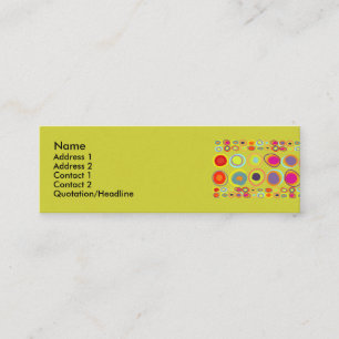 Pebbles, stones colourful skinny profile cards