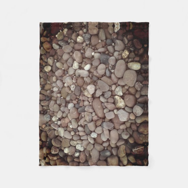 Pebbles Stones Photo Fleece Blanket, Small Blanket (Front)